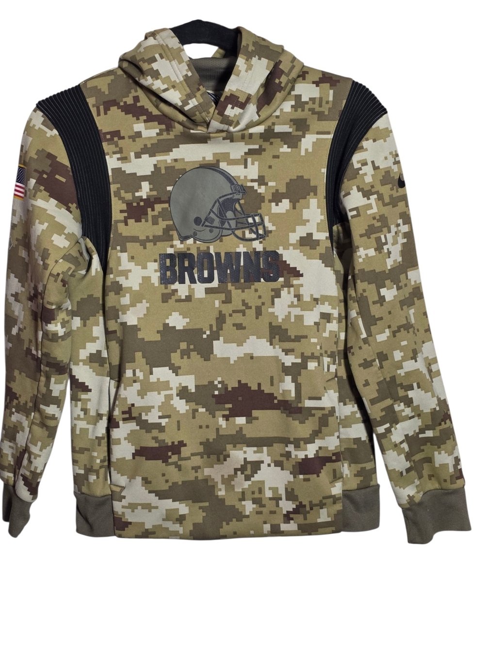 Nike NFL Cleveland Browns Salute to Service Camo Hoodie Youth M 10 12